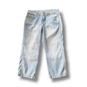 TOMMY HILFIGER JEANS y2k Light Wash 6 Women's Boyfriend Capri Cropped Jeans